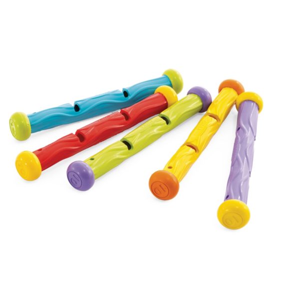 Víz alatti játék, Intex, Játékpálcikák, 19 × 3 cm, többszínű, puha rugalmas anyagból, süllyedő kialakítással, függőlegesen megáll a vízben (55504)