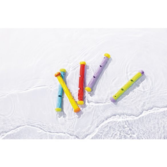 Víz alatti játék, Intex, Játékpálcikák, 19 × 3 cm, többszínű, puha rugalmas anyagból, süllyedő kialakítással, függőlegesen megáll a vízben (55504)