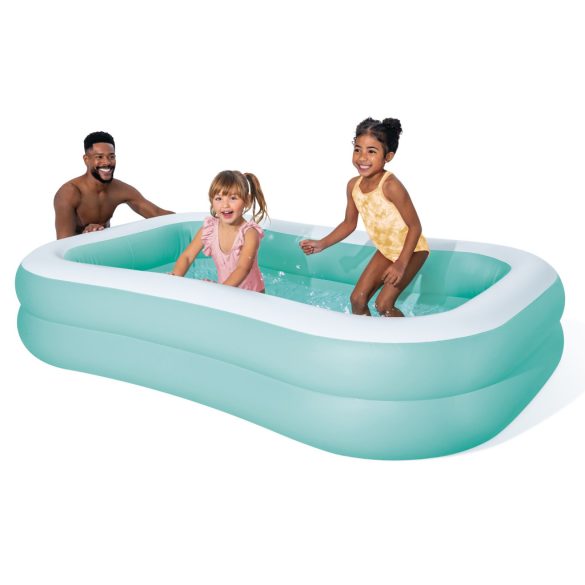 Családi medence, Intex Aqua Swim Center, 229 × 152 × 48 cm, kék, 600 literes, felfújható, puha oldalfalakkal (57181)