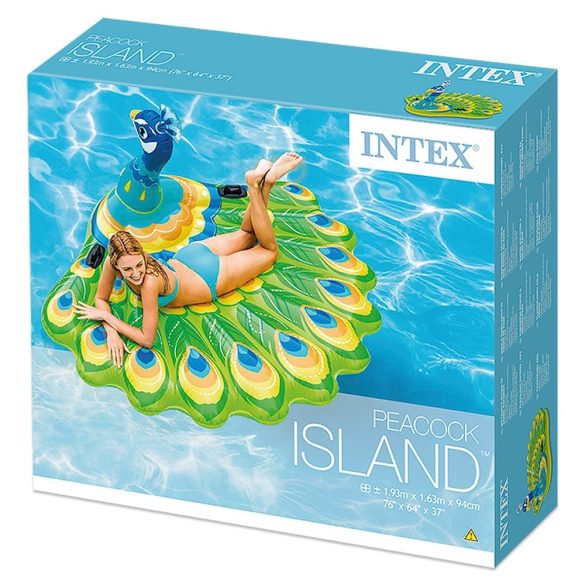 INTEX Peacock úszó sziget páva 193 x 163 x 94cm (57250)