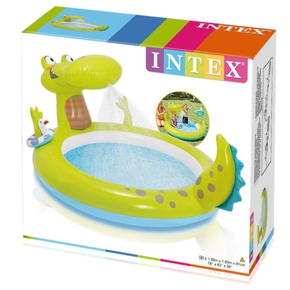 INTEX Gator Spray élménymedence 198 x 160 x 91cm (57431)