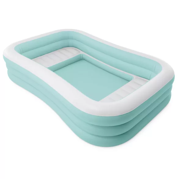 Családi medence, Intex Swim Center Family Lounge, 264 × 165 × 56 cm, kék, 780 literes, felfújható, beépített ülésekkel (58497)