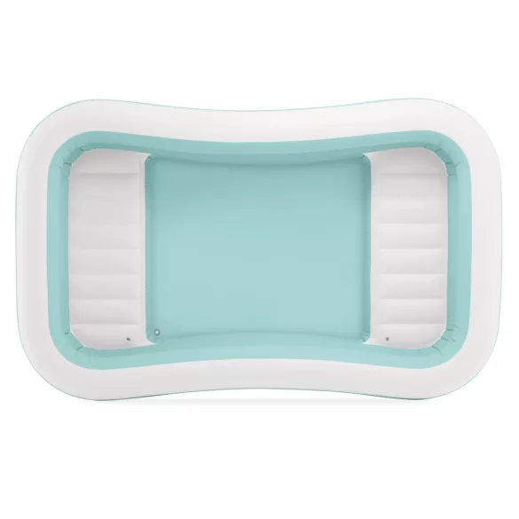 Családi medence, Intex Swim Center Family Lounge, 264 × 165 × 56 cm, kék, 780 literes, felfújható, beépített ülésekkel (58497)