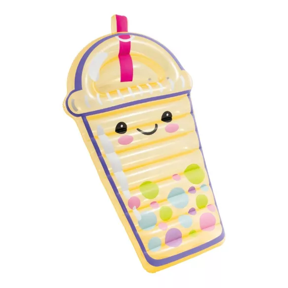 Gumimatrac, Intex Boba Buddy, 173 x 99 x 20 cm, átlátszó, színes mintával, egyszemélyes kialakítás, 100 kg teherbírással (58738)