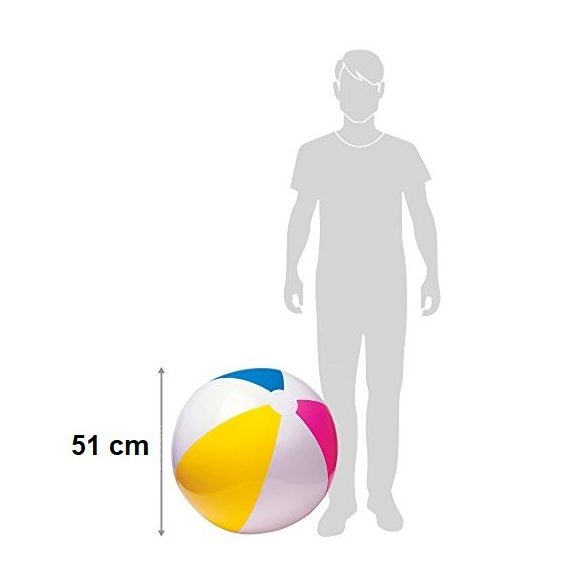 INTEX strandlabda piros/sárga/kék D51cm (59020)