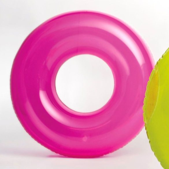 INTEX átlátszó rózsaszín úszógumi D76cm (59260)