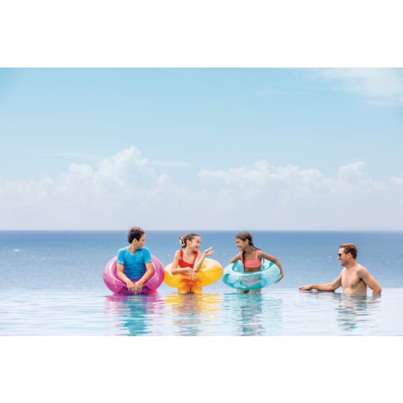 INTEX átlátszó sárga úszógumi D76cm (59260)