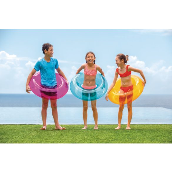 INTEX átlátszó sárga úszógumi D76cm (59260)