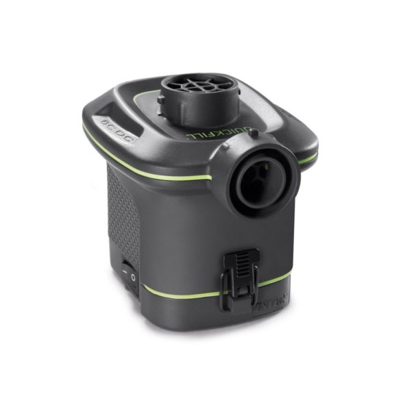 INTEX Queen Dura Beam felfújható vendégágy, 152 x 203 x 25 cm, szürke, plüss felső rész, vízálló, elemes pumpával (64779)