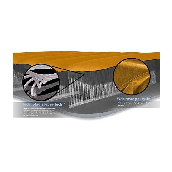 INTEX Super-Tough felfújható matrac, narancssárga/szürke, 76 x 183 x 10cm (64791)