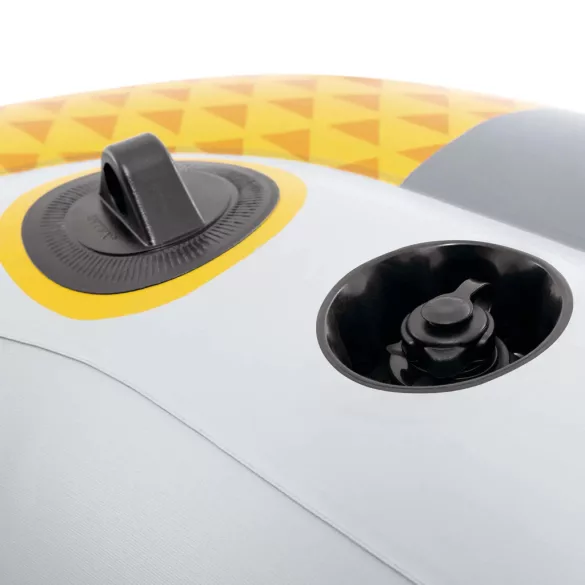 Felfújható csónak szett, Intex Challenger 3, 295 x 137 x 43 cm, narancssárga, háromszemélyes, megerősített PVC, pumpával és evezőkkel (66313)