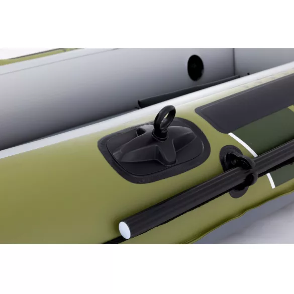 Felfújható csónak szett, Intex Seahawk 2, 236 x 114 x 41 cm, zöld, kétszemélyes, megerősített PVC, pumpával és evezőkkel (66332)