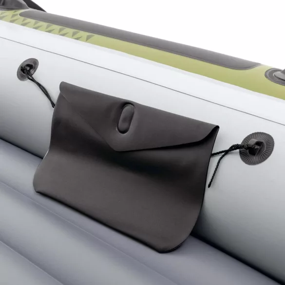 Felfújható csónak szett, Intex Seahawk 3, 295 x 137 x 43 cm, zöld, háromszemélyes, megerősített PVC, pumpával és evezőkkel (66333)