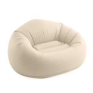 Felfújható fotel, Intex Beanless Bag, 137 x 127 x 74 cm, bézs, puha matt felületű kialakítás (66505NP)