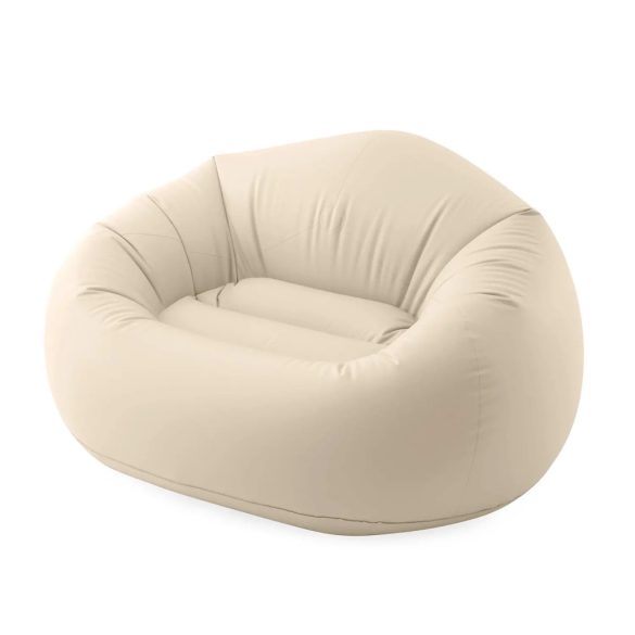 Felfújható fotel, Intex Beanless Bag, 137 x 127 x 74 cm, bézs, puha matt felületű kialakítás (66505NP)