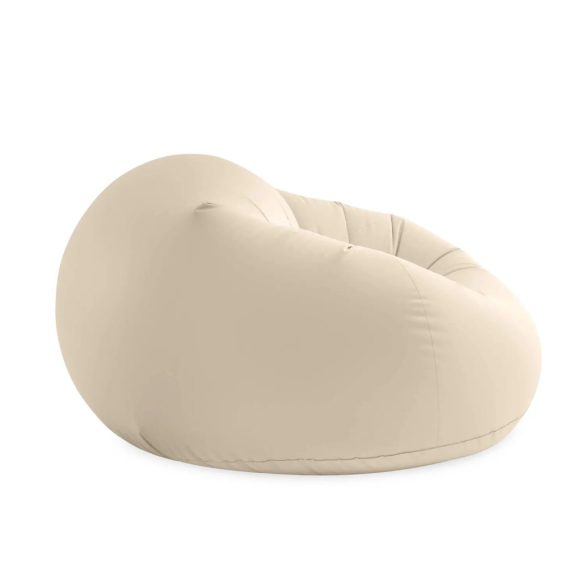 Felfújható fotel, Intex Beanless Bag, 137 x 127 x 74 cm, bézs, puha matt felületű kialakítás (66505NP)