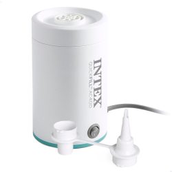   Elektromos pumpa, Intex Quickfill AC400, 220–240 V, fehér, felfújáshoz és leeresztéshez, nagy teljesítményű légáramlás, két cserélhető fúvókával, túlmelegedés elleni védelemmel (66646)