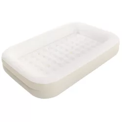   Felfújható vendégágy gyerekeknek, Intex Kidz, 168 x 107 x 25 cm, bézs, kivehető belső matraccal, leesésgátló peremmel, kézi pumpával és hordtáskával (66811)