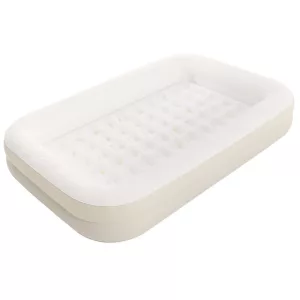 Felfújható vendégágy gyerekeknek, Intex Kidz, 168 x 107 x 25 cm, bézs, kivehető belső matraccal, leesésgátló peremmel, kézi pumpával és hordtáskával (66811)