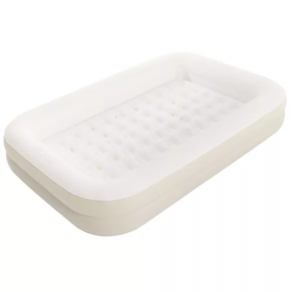 Felfújható vendégágy gyerekeknek, Intex Kidz, 168 x 107 x 25 cm, bézs, kivehető belső matraccal, leesésgátló peremmel, kézi pumpával és hordtáskával (66811)
