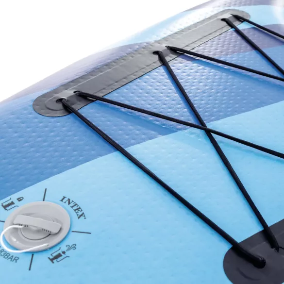 Felfújható kajak, Intex Dakota Quest, 320 x 89 x 20 cm, kék, egyszemélyes, felülülős kialakítás, megerősített, kivehető üléssel, evezővel, pumpával és hordozó hátizsákkal (68245NP)