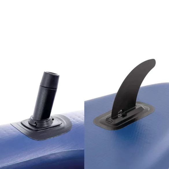 Felfújható kajak, Intex Dakota Quest, 320 x 89 x 20 cm, kék, egyszemélyes, felülülős kialakítás, megerősített, kivehető üléssel, evezővel, pumpával és hordozó hátizsákkal (68245NP)