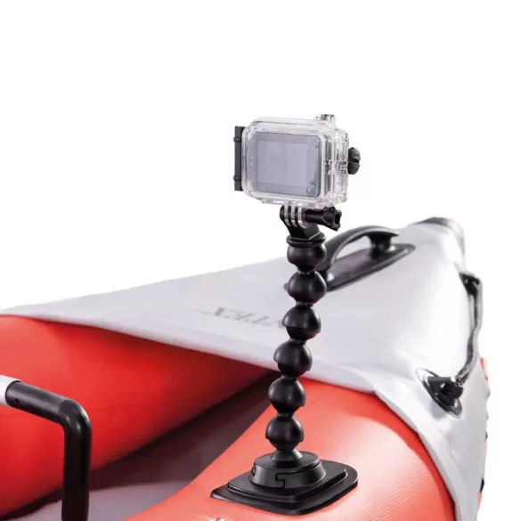 Felfújható kajak, Intex Excursion Pro K1, 305 x 91 x 46 cm, piros/szürke, egyszemélyes, megerősített PVC, felfújható üléssel, pumpával és evezőkkel (68303)