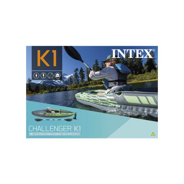 INTEX Challenger K1 felfújható kajak (1 személyes) 274 x 76 x 33cm (68305)