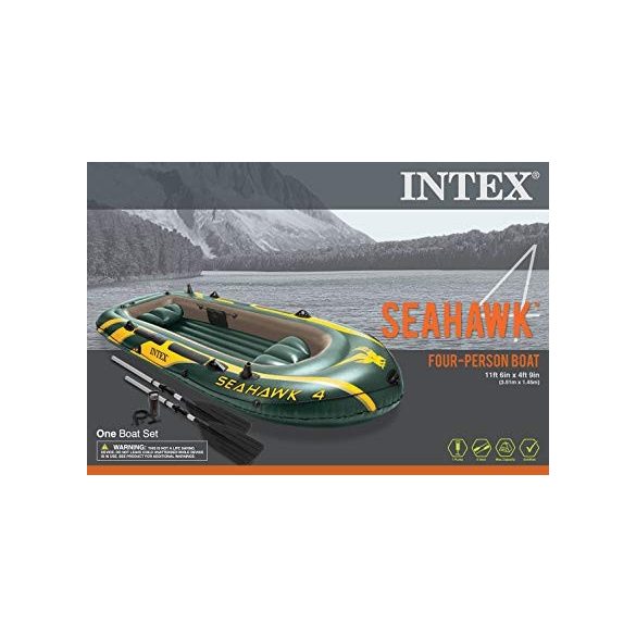 INTEX Seahawk 4 felfújható gumicsónak szett (4 személyes) 351 x 145 x 48cm (68351)