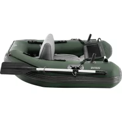   Felfújható horgászcsónak, Intex Big Catch Pro, 165 x 119 x 38 cm, sötétzöld, egyszemélyes, megerősített PVC, horgászbot-tartókkal, evezőkkel, pumpával és hordozó hátizsákkal (68381NP)