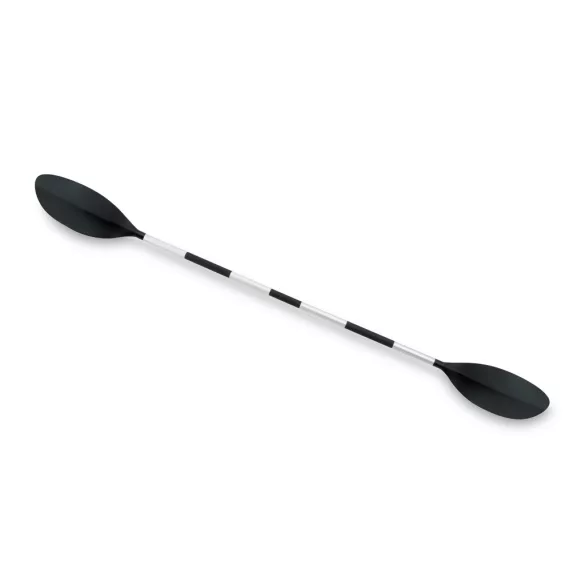 Kajaklapát / evezőlapát, Intex, 218 cm, fekete, alumínium kivitel, 4 részes kialakítás, állítható lapátszöggel, csúszásmentes markolattal, 2 db evező, egyben kajaklapáttá összeállítható (69629)