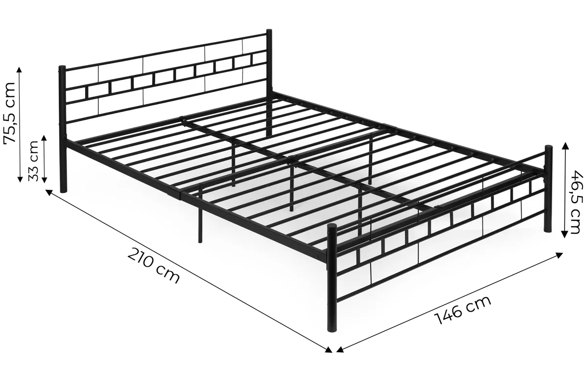 Fém ágykeret, ModernHome DNYSF404A, 140 x 200 cm – 4. kép Fém ágykeret, ModernHome DNYSF404A, 140 x 200 cm – 4. kép