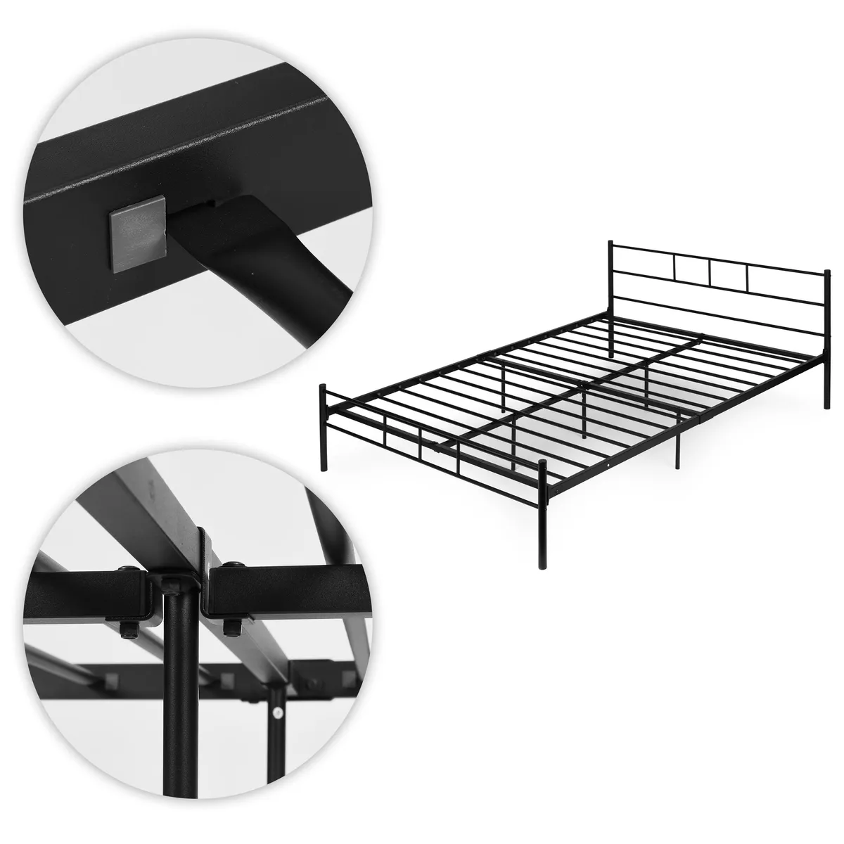Fém ágykeret, ModernHome DNYSF165A, 140 x 200 cm – 3. kép Fém ágykeret, ModernHome DNYSF165A, 140 x 200 cm – 3. kép