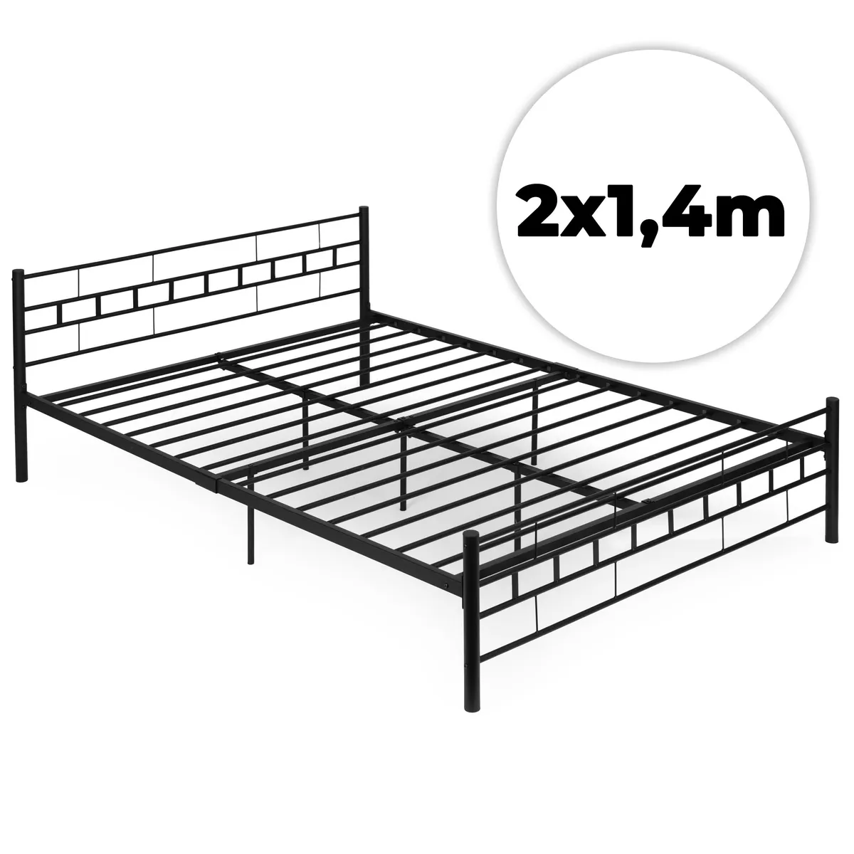 Fém ágykeret, ModernHome DNYSF404A, 140 x 200 cm – 1. kép Fém ágykeret, ModernHome DNYSF404A, 140 x 200 cm – 1. kép